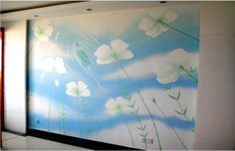 韶山画墙绘怎么画好白云的蓬松感？