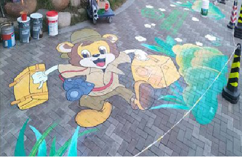 韶山夏季画地面彩绘会遇到的问题