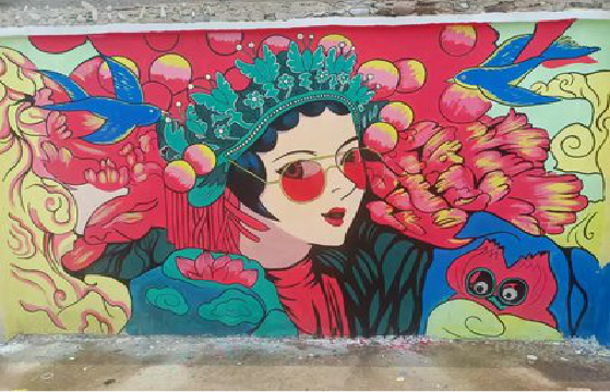 韶山墙体彩绘-网红墙