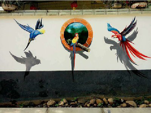 韶山视觉错位-3D墙绘设计