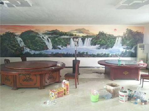 韶山墙绘-写实风景