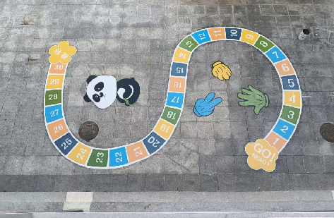 韶山地面游戏彩绘