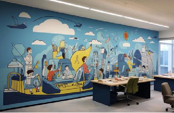 韶山办公室墙绘的特点。