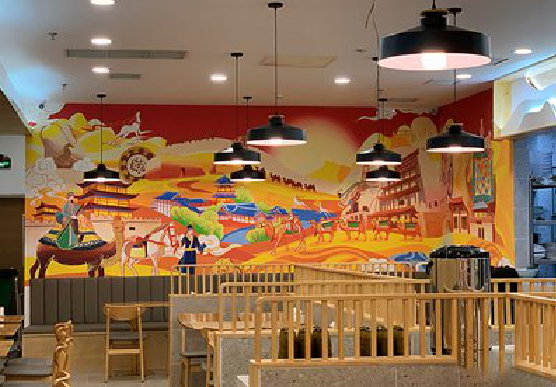 韶山商业空间彩绘介绍。