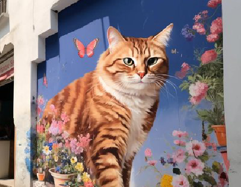 韶山自己绘制有个性的手绘墙